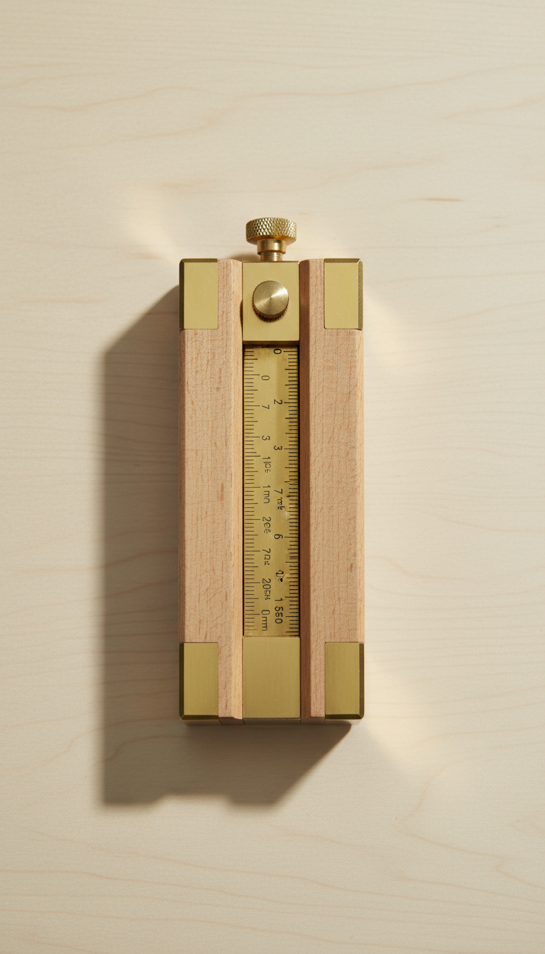 Brass and Maple Dovetail Gauge