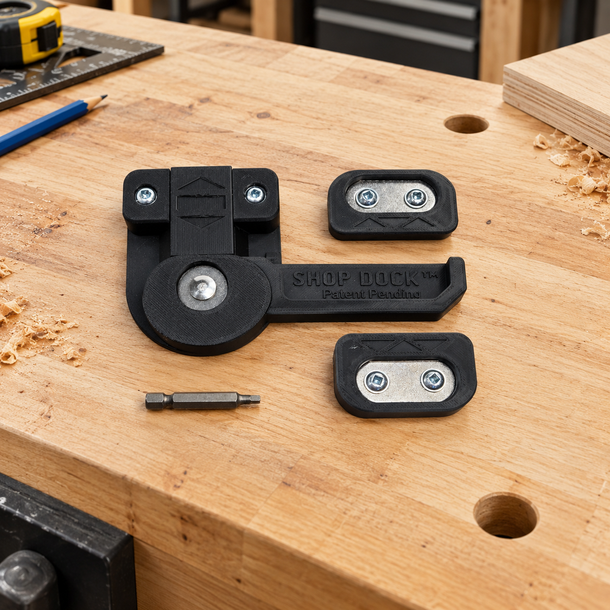 Quick-Mount Docking Station Tool Kit for Workbenches