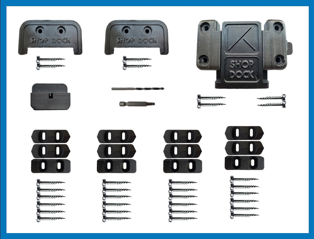 Shop Dock: Work Top Tool Docking Station Kit - One Station and Four Plates