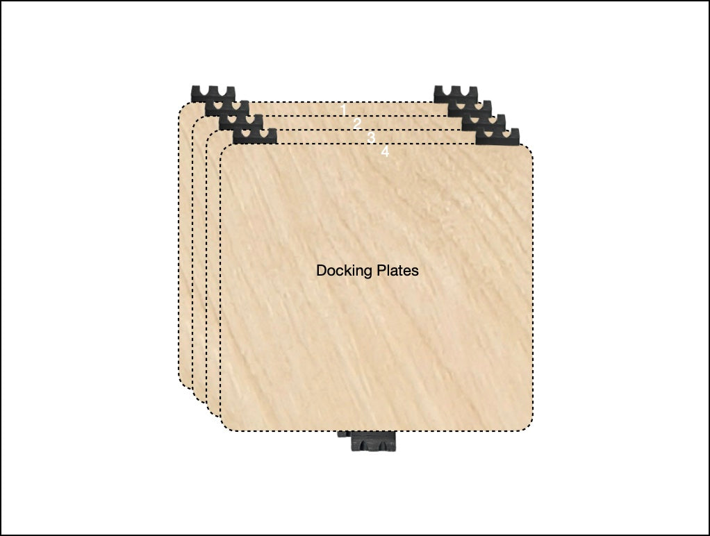 SHOP DOCK: Docking Plates Only Kit - Four Docking Plates